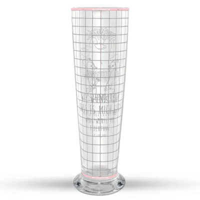 Produktbild von Mr. & Mrs. Panda Bierglas Pinguin Pärchen - Transparent - Geschenk, Mr Mrs Weizenglas, Weizen Glas, Bier, Weizenbier, Hochzeitstag, Weißbierglas, Liebe, Hochzeit