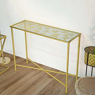 Immagine prodotto di Meknes - Consolle, 100x35x80h cm oro, un Ripiano