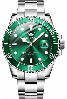 Zdjęcie produktu dla Zegarek męski OLEVS DR-41544 - Zielony/Srebrny - Elegancja i Sport KP41544