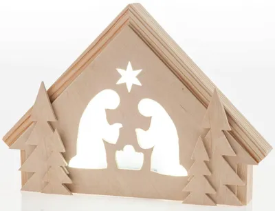 Produktbild von Dekolicht Bastelset mit Motivvorlagen Holz Bausatz