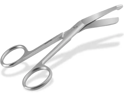 Produktbild von Bastelschere, Papierschere, Mehrzweckschere, Edelstahl, mit gebogener Schneide für Bastelarbeiten, Haushalt und Büro, 11,5 cm