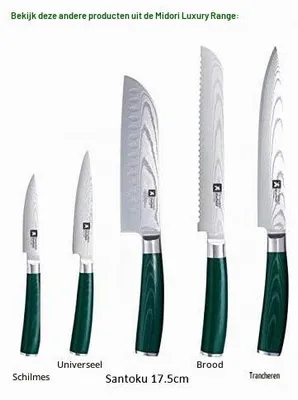 Damast-Küchenmesser 8,5 cm, AUS-10 Stahl, Micarta-Griff, Grün