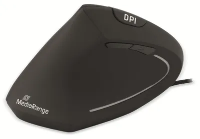 Produktbild von Vertikalmaus mit Kabel USB 6 Tasten 800-2400 DPI kabelgebunden Linkshänder
