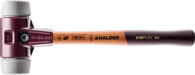 Produktbild von HALDER SIMPLEX TPE-Hammer mittel mit Tempergussgehäuse und Holzstiel - D=60 mm - 3003.060