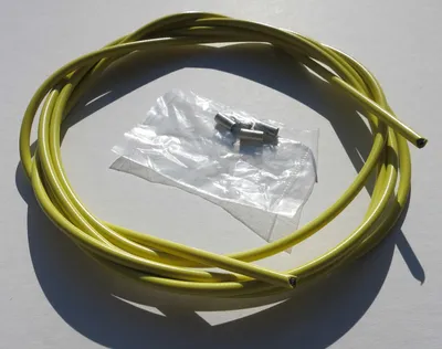 Imagen del producto de Cable exterior, tipo Bowden, color amarillo claro, 2,50 metros, 5 mm