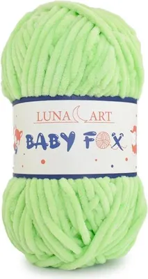 Produktbild von Luna Art Baby Fox Wolle 100% Polyester, Grün, weich & ideal für Kinderprojekte