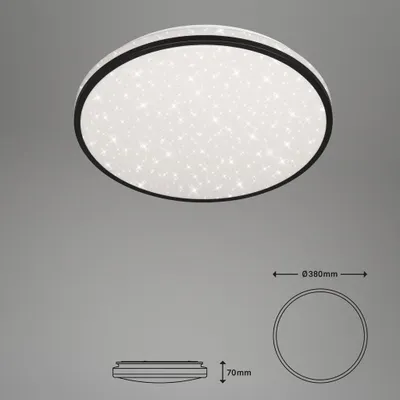 Obrázok produktu pre LED stropné svietidlo Briloner Skizo 24 W 2400 lm 3000-6500 K čierne s diaľkovým ovládaním