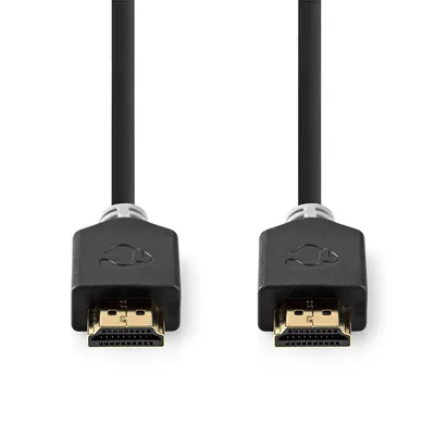 Image de Nedis High Speed HDMI Cable with Ethernet - HDMI mâle - HDMI mâle - 4K@60Hz - ARC - 18 Gbps - 1,00 m - Rond - PVC - Anthracite - Boîte