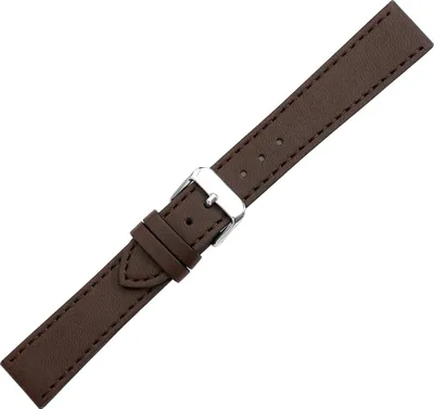 Produktbild von Herzog Vegan Klassik Uhrenarmband braun Verlauf glatt Apfelfaser , Schließe:Silbern, Anstoß:22 mm