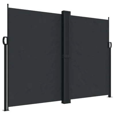 Image de vidaXL Store latéral extensible noir 180x1000 cm