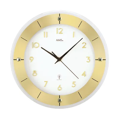 Obrázok produktu pre AMS Rádiom riadené nástenné hodiny, rádiový pohyb, D31x4cm, 5850