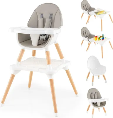 Immagine prodotto di Seggiolone convertibile 6 in 1 con vassoio, grigio