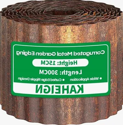 Obrázek produktu pro Kovový zahradní obrubník 15 cm x 3 m vlnitý