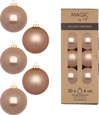 Produktbild von Weihnachtskugeln Glas 6cm 20 Stück - Golden Sesame