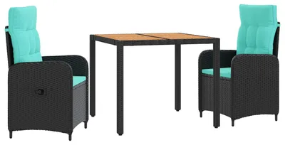 Productafbeelding van vidaXL Buitenmeubelset, 3 stuks, PE-rotan en gepoedercoat staal