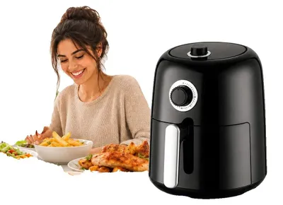 Produktbild von Heißluftfritteuse, 360° Heißluftzirkulation, einstellbarer Timer, 28*28*32 3.2L