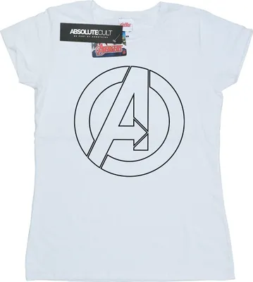 Produktbild von Marvel Avengers - T-Shirt Logo für Damen BI1576 (XXL) (Weiß)