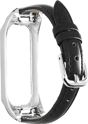 Produktbild von Strap-it Samsung Galaxy Fit 2 Lederarmband (Schwarz)