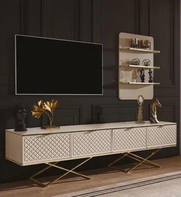 Zdjęcie produktu dla zestaw do salonu Stojak na telewizor i szafka ścienna Stylowe drewniane meble nowe