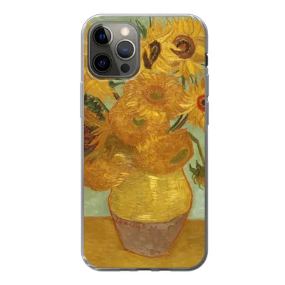 Produktbild von MuchoWow® Handyhülle Schutzhülle Hülle für iPhone 12 Pro Sonnenblumen - Vincent van Gogh Silikon Softcase Handy Hülle - Abdeckung