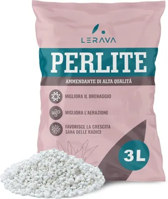 Image de LERAVA® Perlite pour plantes - 3L - Mélange optimal de terreau, naturel & respirant - Nutriment & eau efficaces