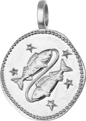 Produktbild von Fische Sternzeichen 925 Sterlingsilber 16mm Kettenanhänger Horoskop Zodiak 1673