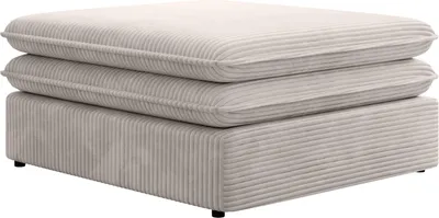 Produktbild von FURNLUX Hocker Tilia Beige Und Schwarz 85cm / Hauptfarbe: Beige / Abmessungen: 85 x 43 x 85 cm
