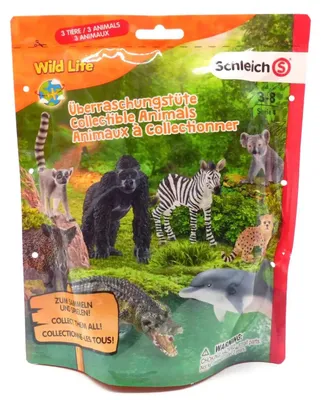 Produktbild von Schleich 10152270 - Wild Life - Überraschungstüte, 3 Wilde Tiere (Serie 4) Tüte Tierwelt