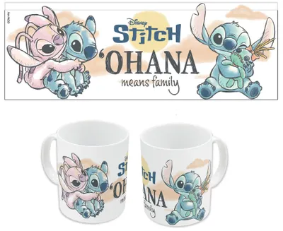 Produktbild von Stitch & Angel – Ohana – Keramikbecher 11 Oz