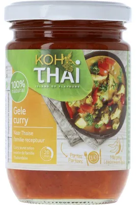 Produktbild von Koh Thai Gelbe Curry Paste 225g – Aromatische thailändische Gewürzpaste für Currygerichte