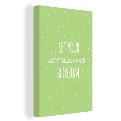 Obrázok produktu pre OneMillionCanvasses® - Maľba na plátne - Obraz na plátne Nástenná maľba na plátne - Nechajte svoje sny rozkvitnúť - Quotes - Proverbs - 20x30cm -