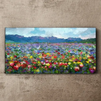 Produktbild von Foto-Bild auf Leinwand Rahmen Natur Blumen 120x60 cm