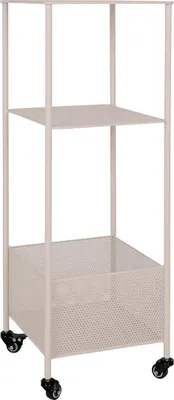 Obrázok produktu pre Rootz Torres kovový vozík – pojazdný úložný vozík – mobilný organizér – oceľová konštrukcia – 35 x 35 x 106 cm