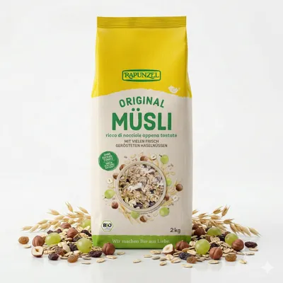 Produktbild von Rapunzel Original Müsli 750 g, Haferflocken, 750 g, Natürlich/Natur