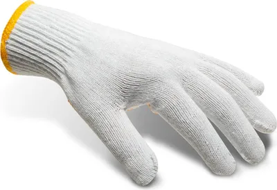 Produktbild von Arbeitshandschuhe aus Baumwolle, Größe L – PVC-Noppen – rutschfest – Strickbündchen – für Damen und Herren – 1 Paar [11122L]