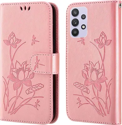 Produktbild von König Design Hülle kompatibel mit Samsung Galaxy A32 5G Kunstleder Handyhülle - Handy Case Rosa