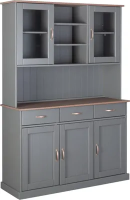 Produktbild von Castana - Sideboard, 131x45x191h cm Grau, 3 Schubladen