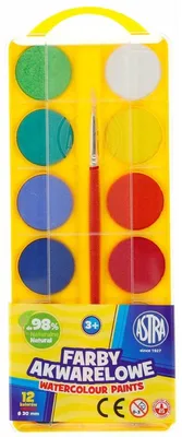 Produktbild von Astra Aquarellfarben Set 12 Farben Lebendig