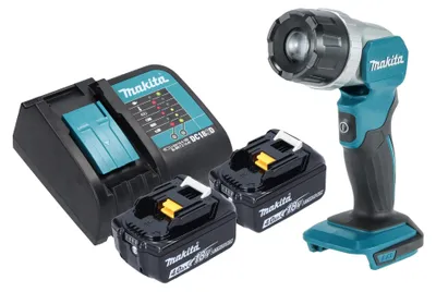 Immagine prodotto di Makita DML 808 SM Lampada portatile a batteria 14,4 / 18 V 190 lm LED + 2x batteria ricaricabile 4,0 Ah + caricatore