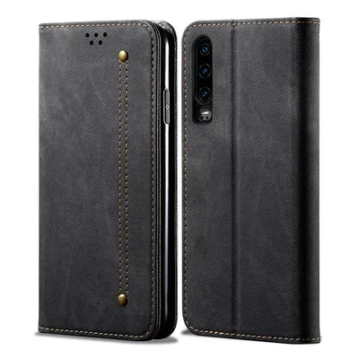 Immagine prodotto di Custodia Huawei P30, Custodia in pelle a portafoglio con chiusura magnetica e custodia con funzione stand per Huawei P30 nero