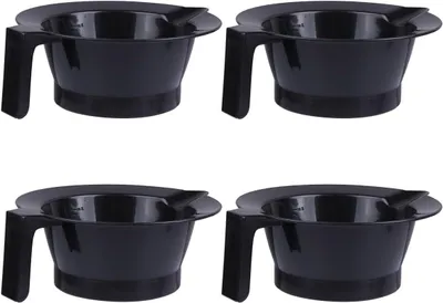 Produktbild von 4 wiederverwendbare Haarfärbeschalen aus robustem Kunststoff mit Griff für den Salon und zu Hause