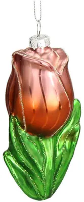 Productafbeelding van Kerstornament tulpenbloem - Roze - 10 cm