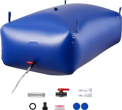 Produktbild von Faltbarer Wassertank - Wasserspeicherblase - 1000 L Kapazität - PVC - Auslaufsicher - Verschleißfest - Für Bewässerung, Camping & Wohnmobil - Für Notfälle