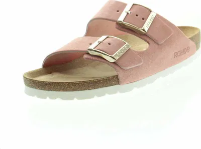 Produktbild von Rohde 5590 44 Damen Tieffußbett Pantolette Alba Rose, Rot, Gr. 36