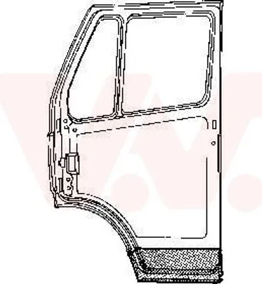 Produktbild von VAN WEZEL 3070272 Autotür Reparaturblech innerer Teil unterer Teil Rechts passend für MERCEDES-BENZ T1 Kasten (602) T1 Bus (601) T1 Kastenwagen