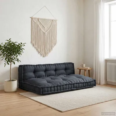 Produktbild von vidaXL Pallet Sofa Kissen 2 stk. Stoff Anthrazit 120 x 80 x 38 cm
