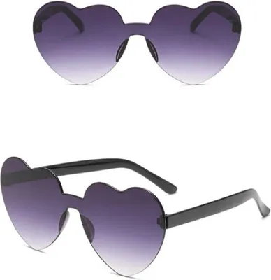 Produktbild von Go Go Gadget – Partybrille – Sonnenbrille – Herz – Hippie-Brille – Sommer – Dunkelviolett