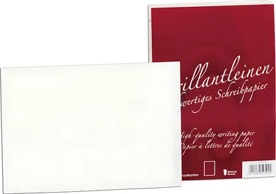 Produktbild von Einzelkarte A6 50er weiß Brillantleinen