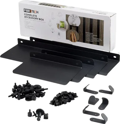 Immagine prodotto di FIBROTECH Zubehörbox für Akustikpaneele (schwarz, L37 x B13 x H5 cm, 68-teilig)