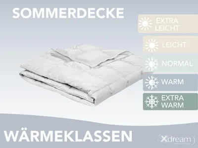 Productafbeelding van Hoogwaardige donsdeken | warm | 135 x 200 cm | 90% dons / 10% veren | Vulling: 740 gram | XDREAM Nature